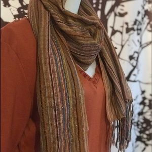 Rusty Orange Top & Multi Scarf